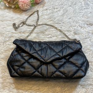 Missguided Black Quilted Shoulder Bag Purse